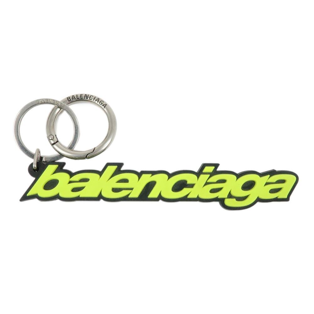 Balenciaga Logo Rubber Keychain Yellow